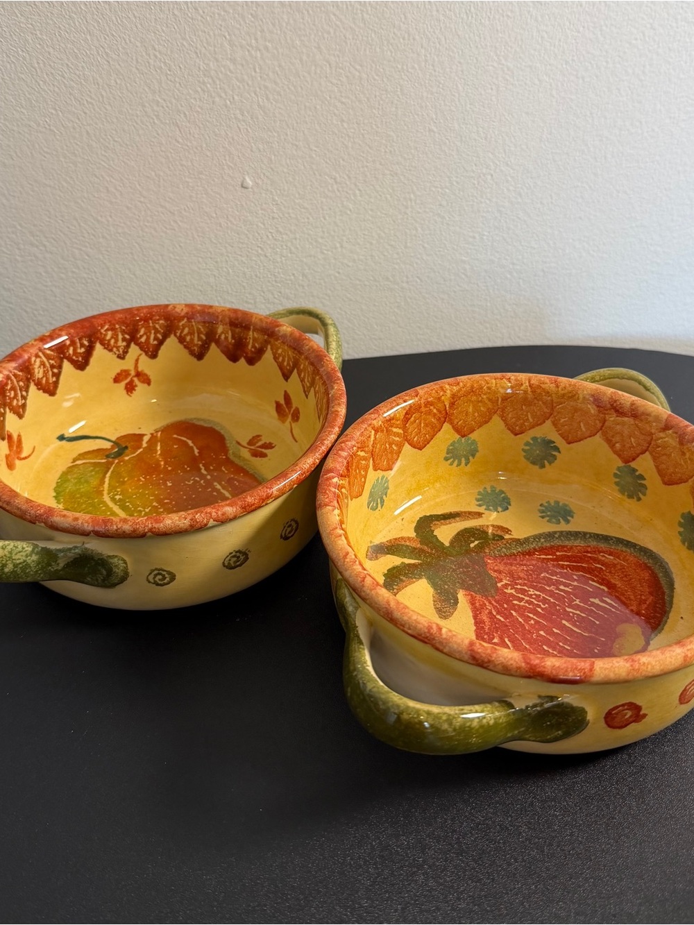 Italica Ars pottery casserole dishes made in Italy.